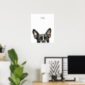 Boston Terrier Dog Personalized Print ポスター (ホームオフィス)