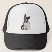 Boston Terrier Dog Pet Animal Custom Trucker Hat キャップ (正面)