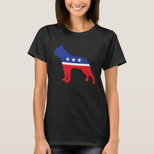 Boston Terrier Dog  Political Symbol Election Masc Tシャツ (正面)