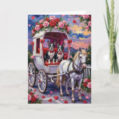 Boston Terrier  Dog Valentine's Day カード (正面)