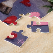 Boston Terrier  Dog Valentine's Day ジグソーパズル (側面)