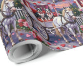 Boston Terrier  Dog Valentine's Day ラッピングペーパー (ロールコーナー)