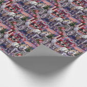 Boston Terrier  Dog Valentine's Day ラッピングペーパー (角)