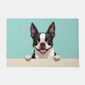 Boston Terrier Doormat Art ドアマット (正面)