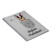 Boston Terrier in Brusttasche, lustig ノートブック (右側)