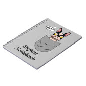 Boston Terrier in Brusttasche, lustig ノートブック (左側)