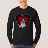 Boston Terrier in Heart Boston Terrier dog Tシャツ (正面)