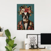 Boston Terrier In Suit Poster, Boston Terrier ポスター (ホームオフィス)