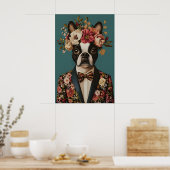 Boston Terrier In Suit Poster, Boston Terrier ポスター (キッチン)