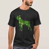 Boston Terrier Irish Green Shamrock C  St Patricks Tシャツ (正面)