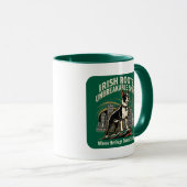 Boston Terrier Irish Heritage Pride マグカップ (正面右)