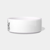 Boston Terrier Line Art personalized bowl ボウル (右)