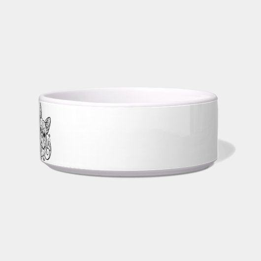 Boston Terrier Line Art personalized bowl ボウル (右)