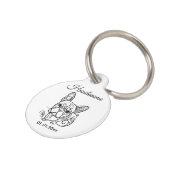 Boston Terrier Line Art Personalized Tag ペット ネームタグ (側面)