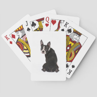 Boston Terrier Looking at You Playing Cards トランプ