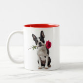 Boston Terrier Love ツートーンマグカップ (左)