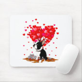 Boston Terrier Lover Heart Shape Boston Terrier Va マウスパッド (マウス)