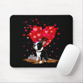 Boston Terrier Lover Heart Shape Boston Terrier Va マウスパッド (マウス)