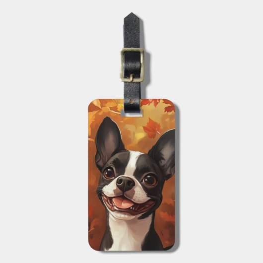 Boston Terrier Luggage Tags ラゲッジタグ (正面縦)