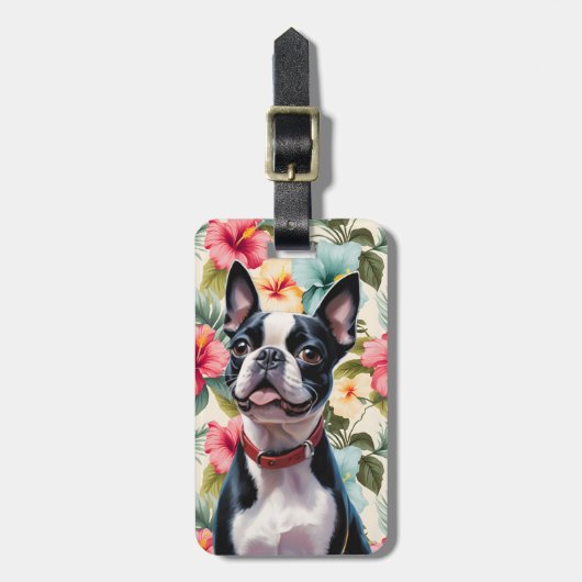 Boston Terrier Luggage Tags ラゲッジタグ (正面縦)