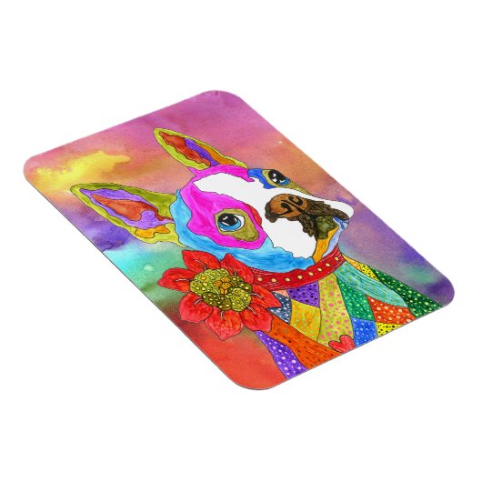 Boston Terrier Magnet 3"x4" マグネット (右側)