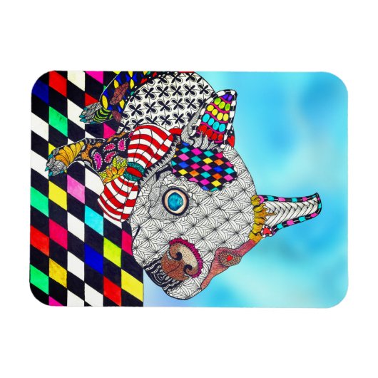 Boston Terrier Magnet 3"x4" マグネット (横)