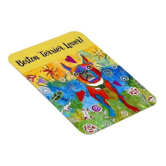 Boston Terrier Magnet 3"x4" マグネット (右側)