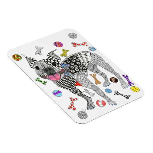 Boston Terrier Magnet 3"x4" マグネット (右側)