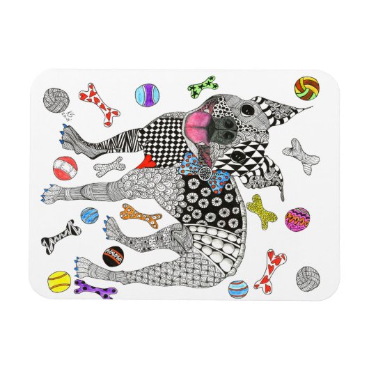 Boston Terrier Magnet 3"x4" マグネット (横)