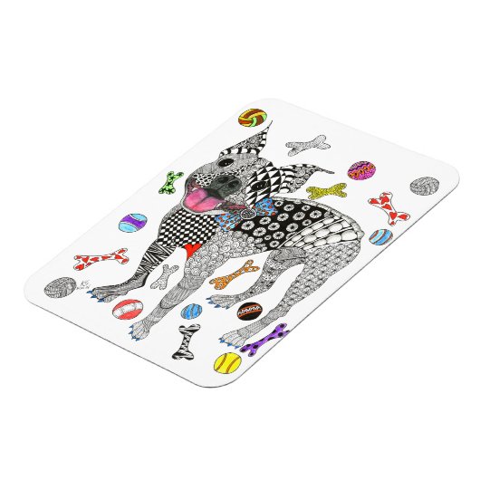 Boston Terrier Magnet 3"x4" マグネット (左側)