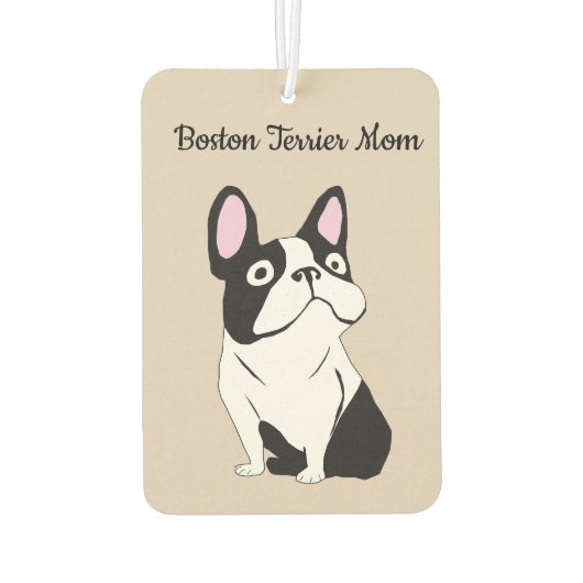 Boston terrier mom カーエアーフレッシュナー (裏面)