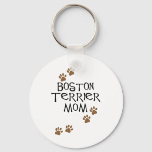 Boston Terrier Mom キーホルダー