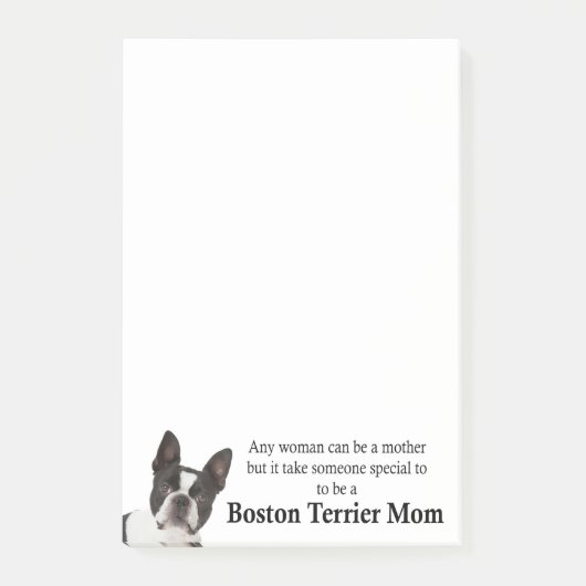 Boston Terrier Mom Post-It Notes ポストイット (正面)