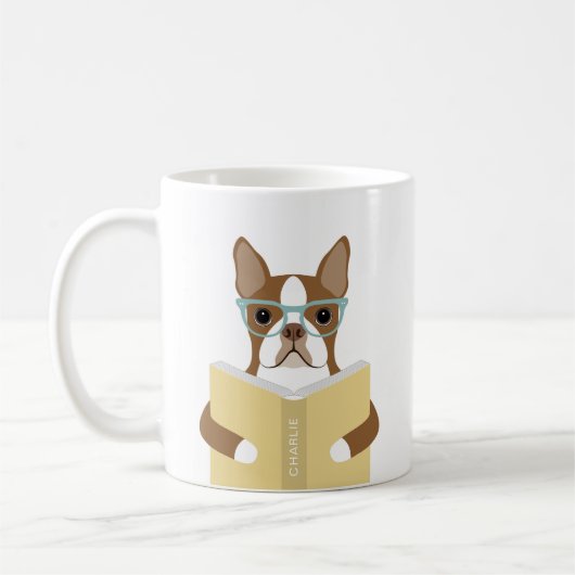 Boston Terrier Mugs コーヒーマグカップ (左)