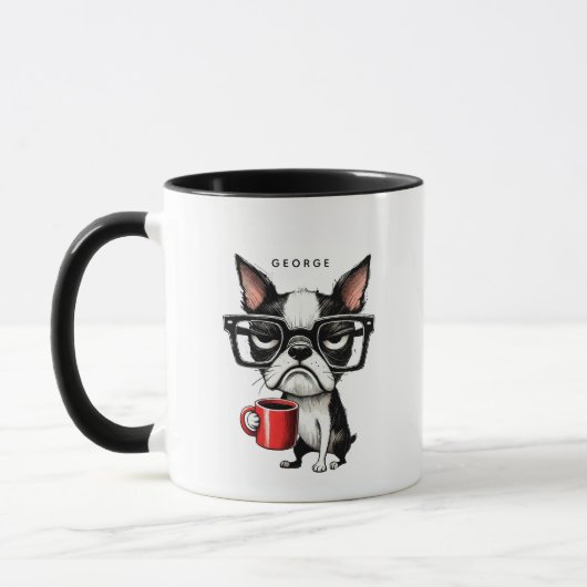 Boston Terrier Mugs マグカップ (左)