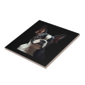 Boston Terrier - Oil Paint Classic T-Shirt タイル (側面)