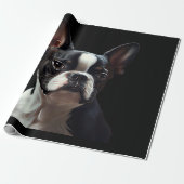 Boston Terrier - Oil Paint Classic T-Shirt ラッピングペーパー (アンロールド)