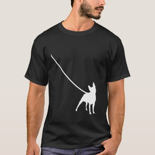 Boston Terrier on a Leash Dog Bostie Mom Dad Pet C Tシャツ (正面)