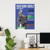 Boston Terrier Parody Magazine Cover Poster ポスター (ホームオフィス)