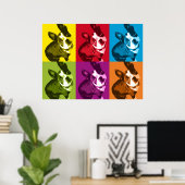Boston Terrier Pop Art ポスター (ホームオフィス)