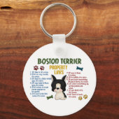 Boston Terrier Property Laws 4 キーホルダー (正面)