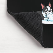 Boston Terrier Snowman Christmas Tree Xmas Womens  マウスパッド (コーナー)