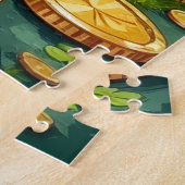 Boston Terrier St Patrick’s Day Funny Lucky Dog ジグソーパズル (側面)