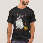 Boston Terrier Thanksgiving Costume Pilgrim Turkey Tシャツ (正面)