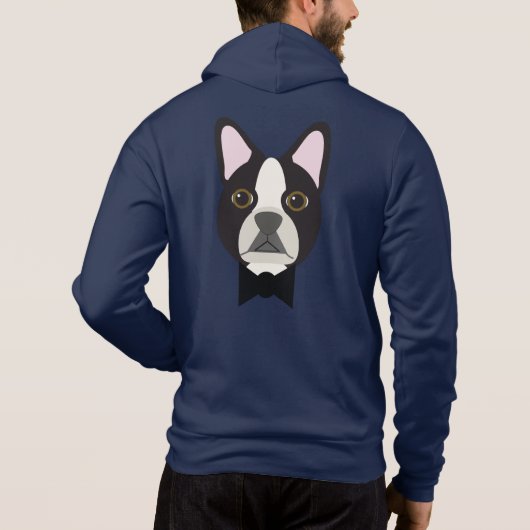 Boston Terrier Tux パーカ (裏面)