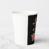 Boston Terrier with Red Roses Hearts Valentine�s D 紙コップ (右)