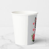 Boston Terrier with Red Roses Hearts Valentine�s D 紙コップ (右)