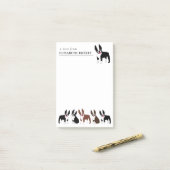 Boston Terriers Black and White and Red Brown Post ポストイット (デスク上)