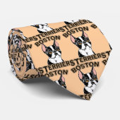 Boston Terriers Mascot ネクタイ (ロール)