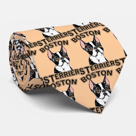 Boston Terriers Mascot ネクタイ (ロール)